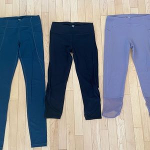 Athleta Girl, 3 pairs of leggings | 2 capri, 1 full length